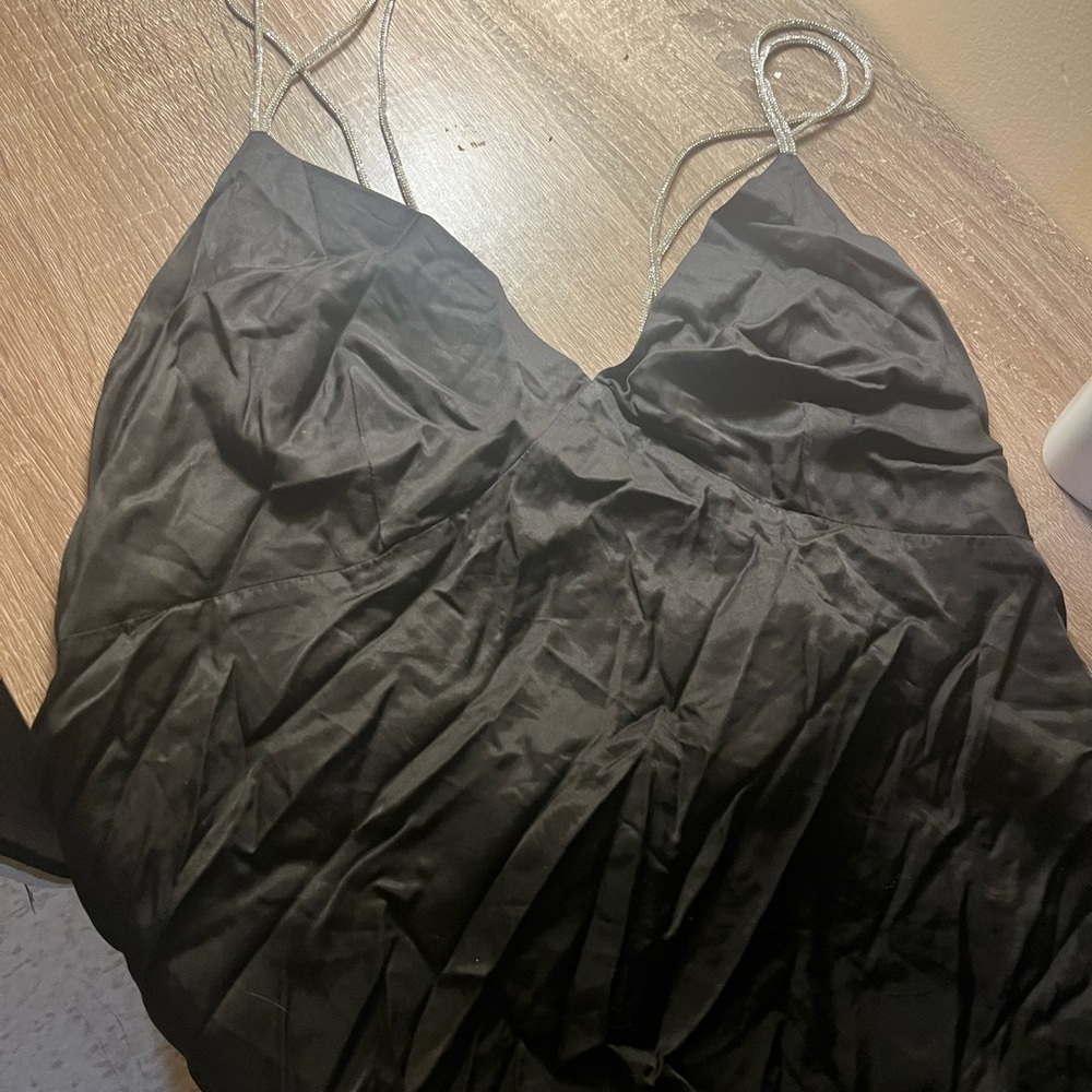 Elegant Black Strap Dress